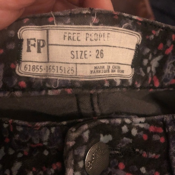 FREE People Kaleidoscope Print Velvet Pants - 26 - Picture 9 of 9